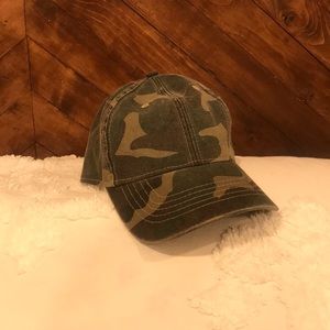 Distressed Camo Hat